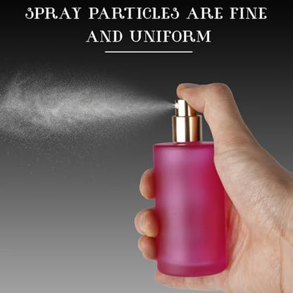 2pcs 50ml Glass Spray Bottle for Perfume,Refillable Travel Perfume Atomizer Bottles,Pink Portable Cologne Atomizer Empty Bottle.(Pink*2) - color: Pink*2