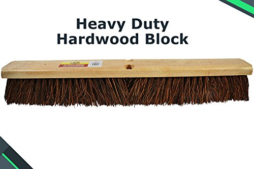 Bristles 4224 24” Push Broom Head for Indoor and Outdoor, Commercial Or Residential Use with Stiff Bristles for Heavy-Duty Work On Concrete, Patio, Garage, Stone Or Any Heavy Duty Cleaning