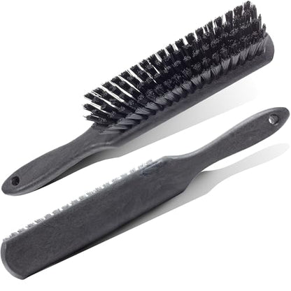 SPARTA 8 Inch Soft Counter Brush with Polyester Bristles and 5 Inch Handle, Color Coded Handheld Broom for Tables Countertops and Foodservice Surfaces, 13 Inch Overall Length, Black, Pack of 6 - color: Black