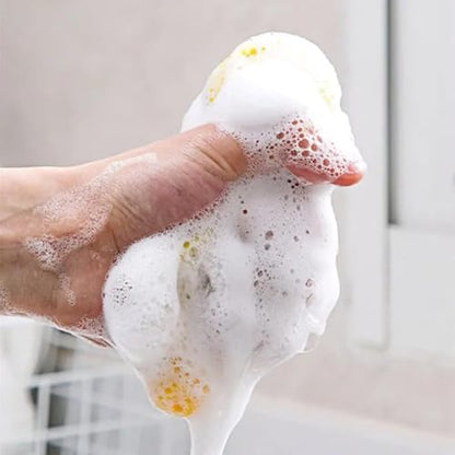 Double-Sided Kitchen Scrubbers – 5pcs Non-Scratch Sponges for Tableware - Yellow