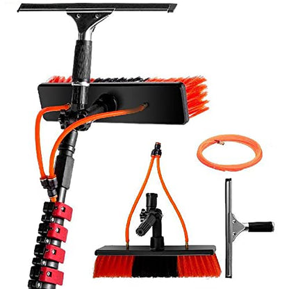 Solar Panel Cleaning Water Fed Pole 30 FT,with Squeegee/Easy to Carry,for Window Cleaning Solar,3.6M/5.4M/6M/7.2M/9M/10.8M,20FT/6m - color: 20ft/6m