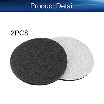 Auniwaig 2Pcs 7 Inch 1000-Grit Drill Power Brush Tile Scrubber Scouring Pads Disc Hook and Loop Cleaning for Bathroom & Kitchen Cleaning Gray - size: 1000# 2pcs