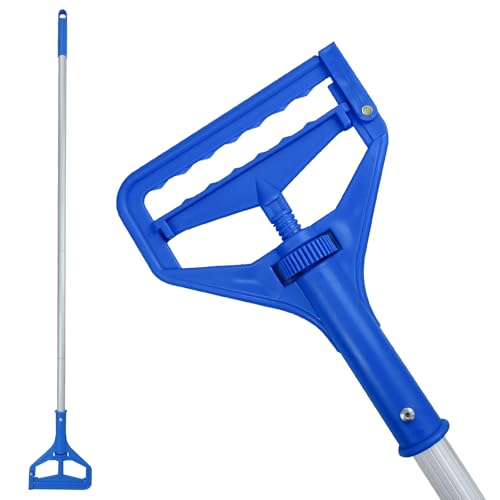 60 Inch Industrial Mop Handle Commercial mop Handle Heavy Duty Industrial mop Bucket mop Handles Heavy Duty Commercial mop Head Replacement and Handles mop Stick Replacement Mop Stick - color: Blue