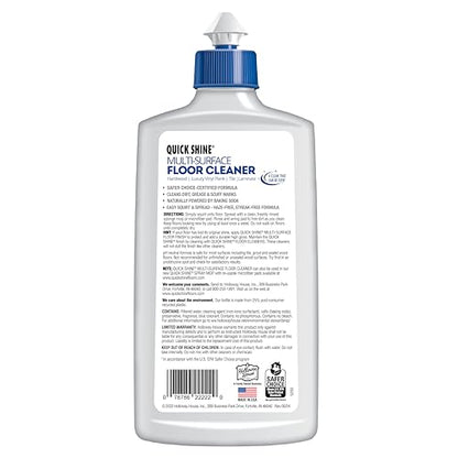 Quick Shine Spray Mop Kit with 3 Reusable Mop Pads & 1 Safer Choice Multi-Surface Floor Cleaner 16oz | Quick & Easy Cleaning | No Batteries Required | Refillable Cleaning Cartridge,White - size: Mop with 3 Refill Pads