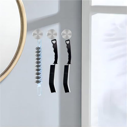 Crevice Cleaning Brush Hard Bristle Grout Brush Scrub Brush Toilet Brush Cleaning Tools Cleaning Supplies for Household Use Bathroom Kitchen 3 Pcs (Black&Blue) - color: Black&blue