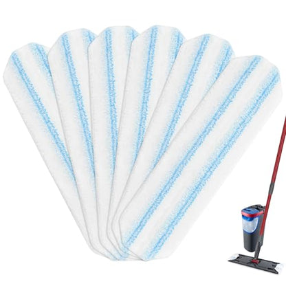 6 Pack Microfiber Replacement Mop Pads for O-Cedar H2prO Flat Mop System, Washable and Reusable Mop Pad Refills for O Cedar H2pro Flat Mop, Flat Mop Replace Heads for Wet Dry Floor Deep Clean - size: Flat mop pad-6pack