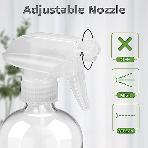 Rionisor Glass Spray Bottles with Silicone Sleeve Protection, Empty 16 oz Refillable Containers, Reusable Spray Bottles with Adjustable Nozzle for Hair, Cleaning Solutions, Essential Oils 1 Pack Blue - color: Blue, style: 1 Pack