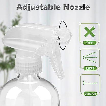 Rionisor Glass Spray Bottles with Silicone Sleeve Protection, Empty 16 oz Refillable Containers, Reusable Spray Bottles with Adjustable Nozzle for Hair, Cleaning Solutions, Essential Oils 1 Pack Grey - color: Grey, style: 1 Pack