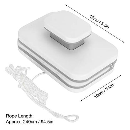 Magnetic Window Wiper Cleaner, with Safety Rope, Suitable for 3‑10MM Single‑Layer Glass, for Home High-Rise Glass Use