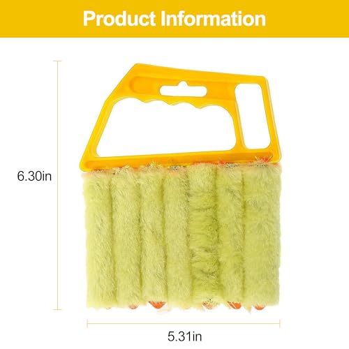 Handheld Vent Brush Yellow Tool for Blinds Vents Tracks Cleaning - color: Yellow