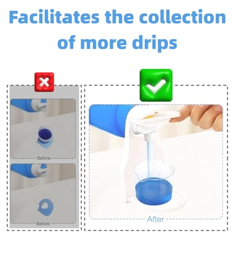 2 Pack Laundry Detergent Holder & Organizer with Plastic Drip Catcher - One-Hand Operation, Easy-Clean Tray, Sturdy ABS for 1.7'' Nozzles