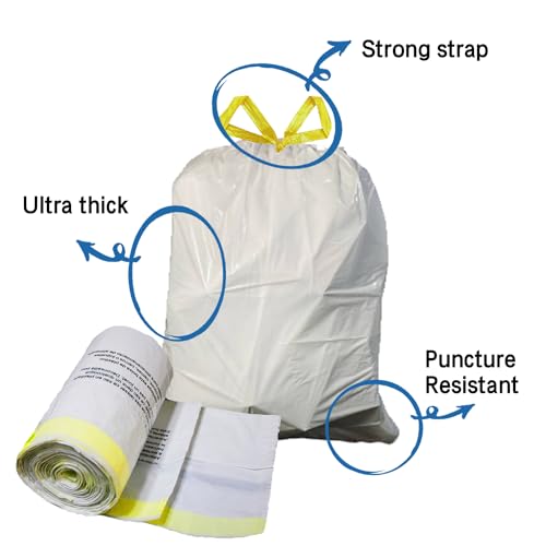 Large Trash Bags, Big Tall heavy duty 21 Gallon/ 50-90 Liter Drawstring Trash Bags, Easy-Dispense Leaf Roll, tear-free design, Extra-Strong Unscented 30 Count for Kitchen & Household & Commercial. - style: 21 Gallon 30 Count