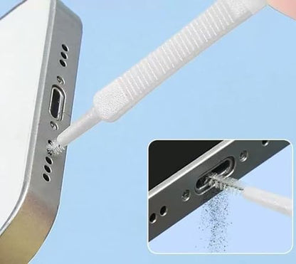 10 Pack Cell Phone Cleaning Kit Tools,Anti-Clogging Nylon Brushes Cleaner for iPhone 17 Pro Max Charging Port, Phone Speaker Mini Cleaning Brushes Compatible with Airpod 4,Camera etc - White