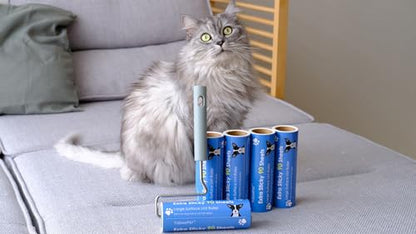 Extra Sticky Large Lint Roller Refills, 6.3'' Giant Lint Roller Refills for Pet Hair, Clothes&Furniture Cleaning, 540 Sheets in Total - style: 6 Refills