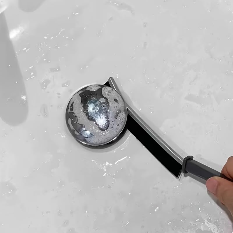Rubber Gap Cleaning Brush for Tight Spaces - Ergonomic Handle, Flexible Bristles for Kitchen, Bathroom Tiles, Window Seams - Hard to Reach Cleaner Tool