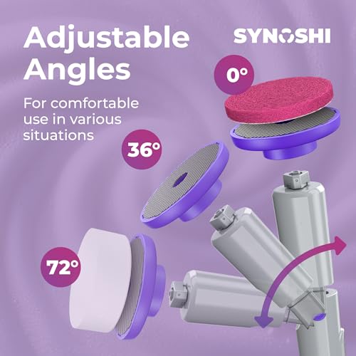 Synoshi PRO Electric Spin Scrubber Melamine Sponge for Bathroom & Shower Cleaning, Kitchen Brush Head for Power Cleaning - Set of 3 Sponges