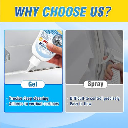 AstraVox Home Remover Gel, Washing Machine Cleaner for Washing Machine Seal, Front Load Washer, Refrigerator Strips, Tile, Home Kitchen Sinks, Toilet, Bathroom (7.44oz)