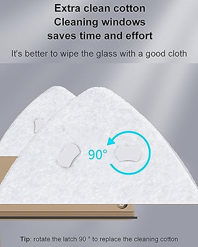 Magnetic Window Cleaner, Double Side Squeegee Window Cleaner, Glass Wiper Cleaning Tool, Triangular Magnetic Glass Washing Brush, for High-Rise and Car Glazed Windows 20-30mm