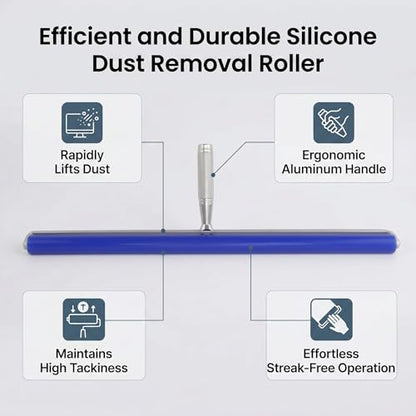 EVGATSAUTO Silicone Sticky Roller for Dust Removal, Manual Operation, 20 Inches Long, Heat, for Kitchen
