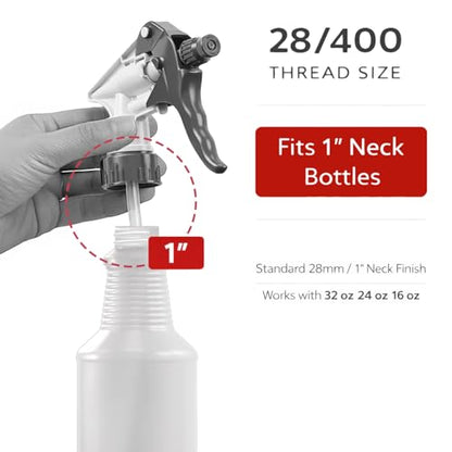 Bar5F Spray Bottle Replacement Nozzles, 5 Pack, Heavy Duty Trigger Sprayers, for 16oz 24oz 32oz Bottles, Adjustable Mist to Stream, for Cleaning Solutions Car Detailing Gardening
