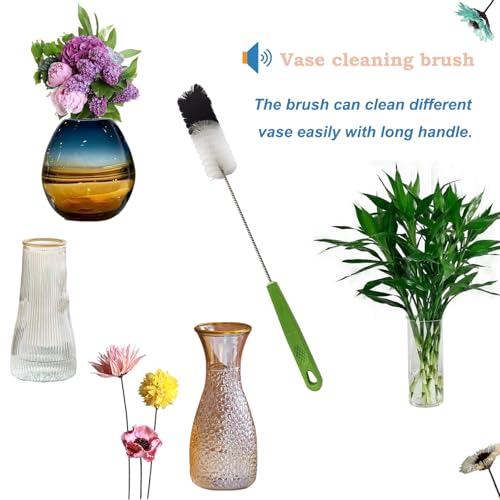 2 Pack 16" Water Bottle Brush for Cleaning, Dokpod Long Handle Bottle Cleaner Brush, Narrow Bottle Scrubber Brush, Hummingbird Feeder Cleaning Brushes, Cup Cleaner Brush, Meat Grinder Brush, for Pipe