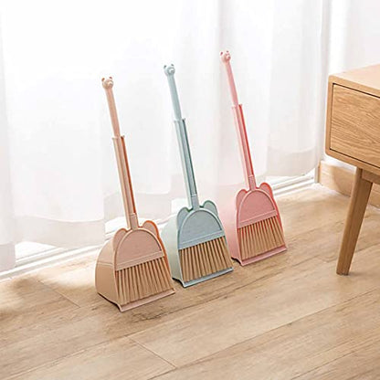 Heavy Duty Broom and Dustpan Set for Sweeping Lightweight, Indoor Tools with Long Handle, Static-Free Bristles Ideal for Hardwood Floors, Tile, Pet Hair and Daily Use
