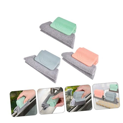 PRETYZOOM 3Pcs Window Track Cleaning Brush Set Versatile Crevice Cleaning Tools for Home Bathroom Kitchen Brushes for Sliding Door Tracks Window Grooves