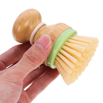 UPKOCH Kitchen Scrubber Brush with Palm Handle Green Vegetable and Dish Cleaning Brush for Tough Stains for Pots and Pans Cleaning