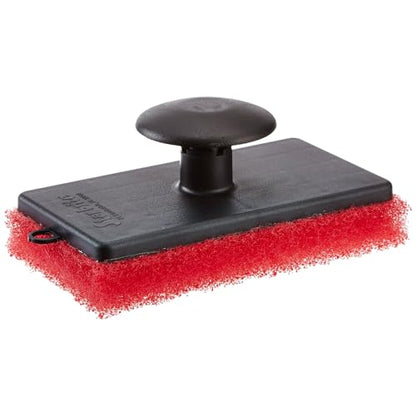 STAR BRITE All-Purpose Medium (Red) Scrubber Pad - Available in Medium, Fine & Coarse Textures with Ergonomic Handle for Boats, Teak, and Outdoor Cleaning (040021P) - size: One Size, style: Medium (Red)
