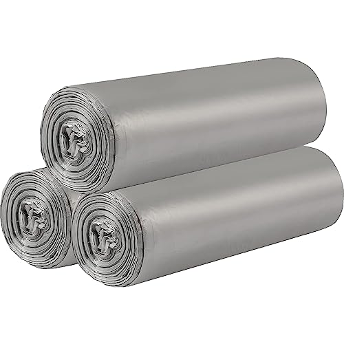 3 Rolls Small Trash Bags - 60 Counts Durable 4 Gallon Small Garbage Bags for home office kitchen Bathroom Bedroom Trash Can liners（Silver） - color: 60 Count Silver