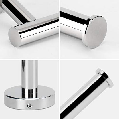 NearMoon Bathroom Toilet Paper Holder, Premium SUS304 Stainless Steel Rustproof Wall Mounted Toilet Roll Holder for Bathroom, Kitchen (1 Pack, Chrome Finish) - color: Chrome Finish