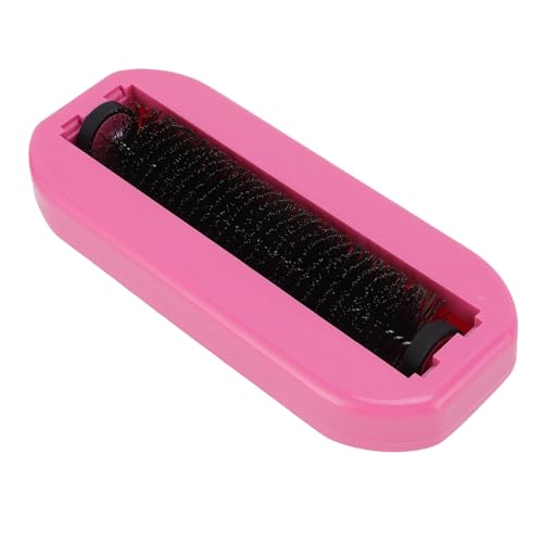 YUYTE Handheld Crumb Sweeper, Reusable Carpet Sweeper Cleaner Lint Roller Hair Removal Brush for Pet Hair Dust on Bedding Clothes Furniture with Washable Design (Rosy)