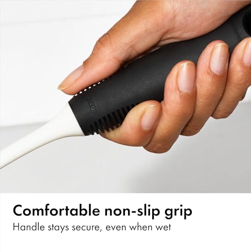 OXO Good Grips Bottle Brush, Dual-Bristle Cleaning for Bottles, Pitchers and Carafes, Flexible Neck Scrub Brush, Safe for Stemware and Delicate Glassware, Dishwasher Safe - style: Bottle Brush