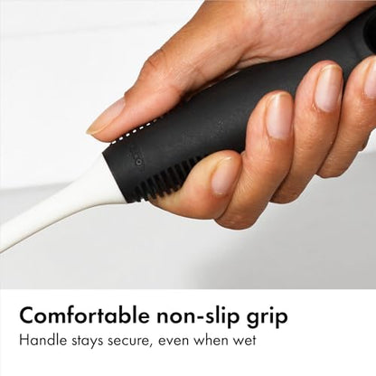 OXO Good Grips Bottle Brush, Dual-Bristle Cleaning for Bottles, Pitchers and Carafes, Flexible Neck Scrub Brush, Safe for Stemware and Delicate Glassware, Dishwasher Safe - style: Bottle Brush
