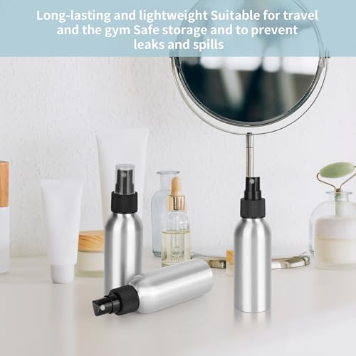 20 Pack Aluminum Spray Bottles 4 oz Small Refillable Spray Bottles Bulk Fine Mist Empty Sprays Bottle for Travel, Essential Oils, Sliver - color: Silver