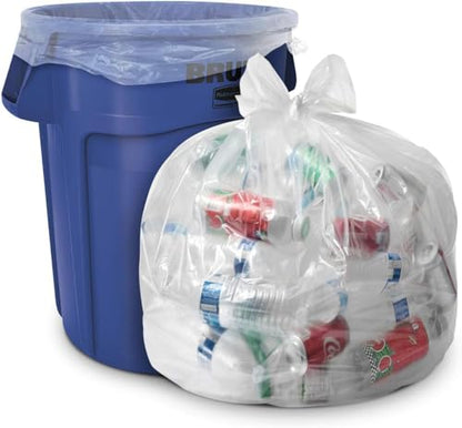 Aluf Plastics 45 Gallon 1.5 MIL Clear Garbage Bags - 40" x 46" - Pack of 200 - For Contractor, Industrial, Healthcare, & Municipal - color: Black, style: 45 Gal, 1.5 Mil, 200 Count