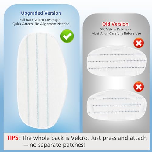 LINNIW 6 Pack Replacement Steam Mop Pads Compatible for PurSteam ThermaPro 10-in-1 - size: Pack of 6