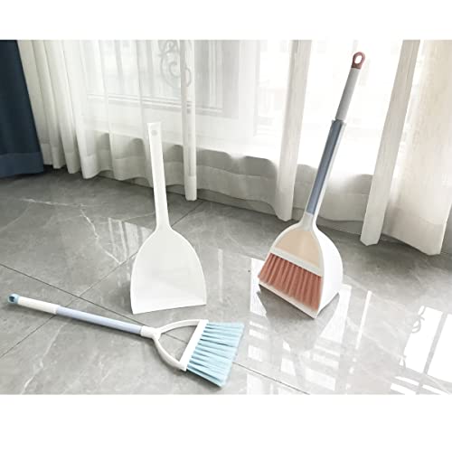 Kids Broom and Dustpan Set-Mini Dustpan and Broom for Children Housekeeping Pretend Play Cleaning Tools Set (Blue) - color: Blue