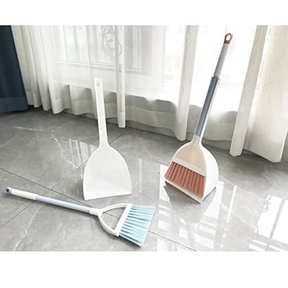 Kids Broom and Dustpan Set-Mini Dustpan and Broom for Children Housekeeping Pretend Play Cleaning Tools Set (Blue) - color: Blue