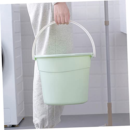 Cabilock 1pcs Water Storage Bucket Sturdy Utility Pail Handle for Home Cleaning Fishing and Outdoor Use Material Convenient and Practical Design - color: Green