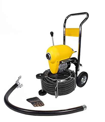 Steel Dragon Tools K1500A Drain Cleaning Machine for 2–8 Inch Pipes – 60 FT x 1-1/4 Inch Cable for Plumbing Drain Cleaning