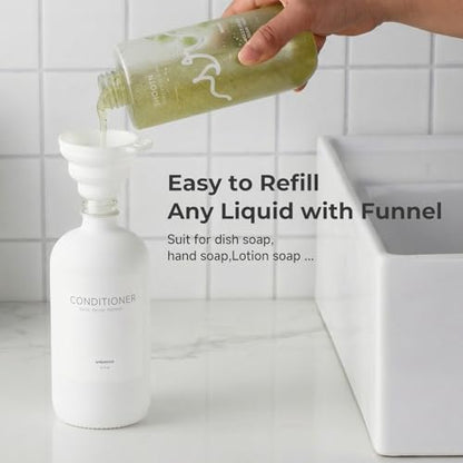 White Glass Dish Soap Dispenser Set for Kitchen, Hand and Dish Soap Dispenser with Stainless Steel Pump & Resin Tray, Perfect for Kitchen,Hotel Rental-Modern Soap Dispenser for Bathroom - color: Matte White