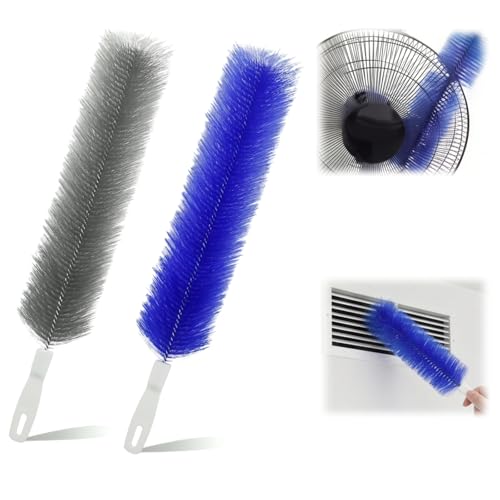 Bendable Microfiber Head, 2026 Fan Cleaner Brush, Washable Reusable Dust Remover for Fans, Air Conditioning, Curtain, Car Vents (Mix 2pcs) - color: Mix 2pcs