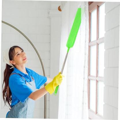 Retractable Gap Cleaning Brush with Washable Cloth Flexible Under Appliance Duster for Reach Areas Multi-Purpose Tool for Dust Removal Narrow Spaces - size: 43.00X7.50X0.20CM