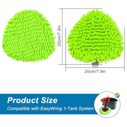 Mop Replace Head for O Cedar, Spin Mop Heads Replacements for Ocedar Easywring 1 Tank Spin Mop, Chenille Duster for Ocedar Mop Include 3 Pack Microfiber Chenille Mop Pad for Ocedar Spin Mop - size: Mop Heads for Ocedar 1 Tank Spin Mop