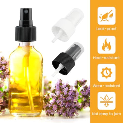 10 Pcs Spray Bottle Top, Nozzle Sprayer Tops Replacement, Plastic Pump Sprayer Pump for Essential Oil, Cleaning Solutions, Home cleaning, 24/410 Cap Size(COLOR:Black + White)