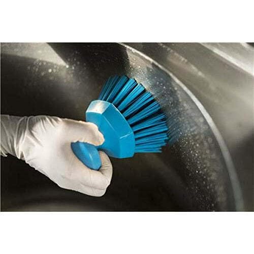 Vikan 38853 Brush,Scrub,Round,Stiff,5",PP/PBT,Blue - color: Blue