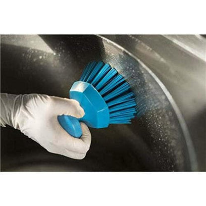 Vikan 38853 Brush,Scrub,Round,Stiff,5",PP/PBT,Blue - color: Blue