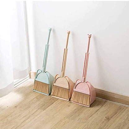 Heavy Duty Broom and Dustpan Set for Sweeping Lightweight, Indoor Tools with Long Handle, Static-Free Bristles Ideal for Hardwood Floors, Tile, Pet Hair and Daily Use