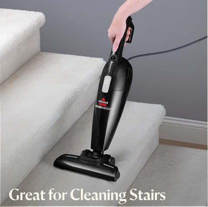 Bissell 2033M Featherweight Stick Lightweight Bagless Vacuum and Electric Broom with Crevice Tool for Hard Floors and Carpets, Black - style: Black